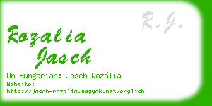 rozalia jasch business card